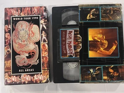 Bruce Dickinson VHS Lot 2x Dine! Dive! World Tour 1990 & Farewell Iron Maiden Foto 1 de 4