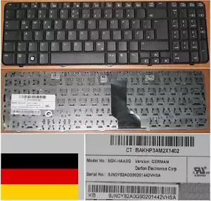 German QWERTZ Keyboard HP CQ60 G60 NSK-HAA0G 9J.N0Y82.A0G Black - Picture 1 of 1