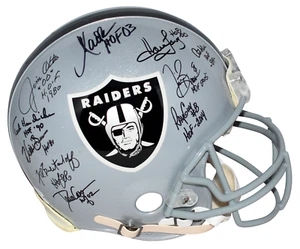 HOWIE LONG MARCUS ALLEN BILETNIKOFF SHELL BROWN SIGNED RAIDERS PROLINE HELMET - Picture 1 of 1