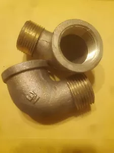 1" inch Brass Street 90 degree elbow (Lead Free) Male x Female Threaded - Picture 1 of 5