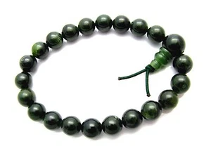 Armreif Armband Kugelarmband Edelstein  Natur Jade grün Kugel 8mm  - Bild 1 von 1