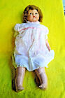 AS IS ANTIQUE ORIGINAL IDEAL FLOSSIE FLIRT 1920'S COMPOSITION/CLOTH DOLL w DRESS