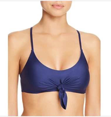 Espléndido Top de Natación Bikini Bralette Art Deco Azul Marino Talla XS Foto 1 de 4