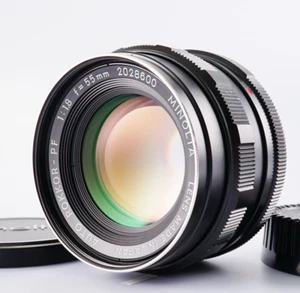 EX+++++ MINOLTA AUTO ROKKOR PF 55mm F/1.8 Standard Lens From JAPAN - Picture 1 of 17