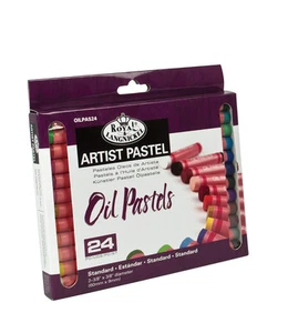 24 QUALITY PIGMENT COLOUR OIL PASTELS SET ARTISTS DRAWING & SKETCHING OILPA-524 - Picture 1 of 4