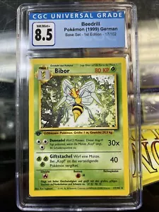 1999 Pokemon Beedrill #17 Rare 1st First Edition German Base CGC 8.5 - Picture 1 of 2