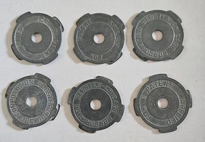 45 RPM Record Insert Adapter-6 TOTAL-Metal-Webster Chicago Corp - Picture 1 of 1