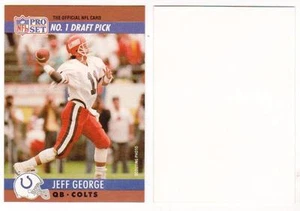 1990 Pro Set Jeff George Colts Draft Day - BLANK BACK BRONZE BORDER - Scarce - Picture 1 of 1