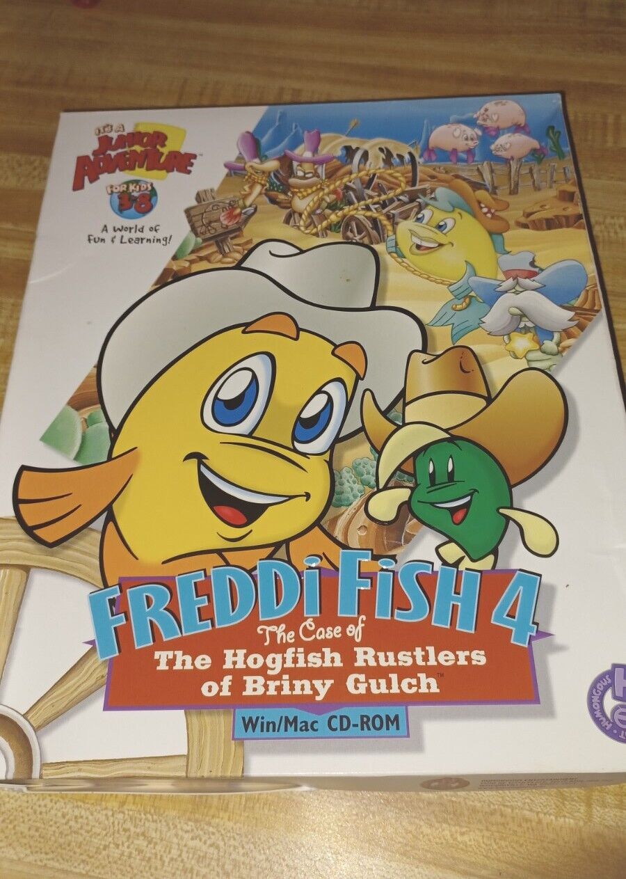 NEW Freddi Fish 4 The Case of Hogfish Rustlers of Briny Gulch PC CD-Rom Win Mac