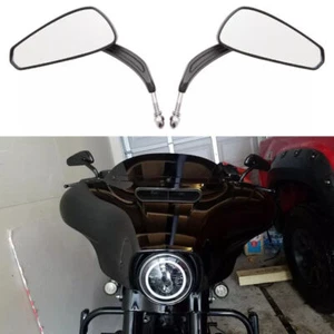Pair Motorcycle Side Mirrors Fit for Harley Davidson Road Glide Street Glide CVO - Foto 1 di 9