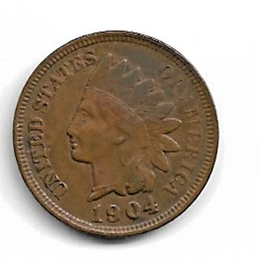 1904 Indian Cent : Extra Fine XF - Picture 1 of 2