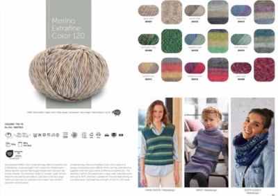 Schachenmayr MERINO EXTRAFINE COLOR 120 reine Schurwolle superwash 50g/120m - Bild 1 von 4