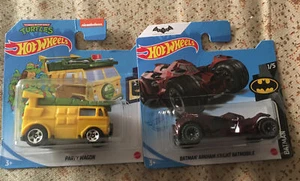 pack hot wheels, Batman Arkham Knight Batmobile Y Party Wagon - Imagen 1 de 4