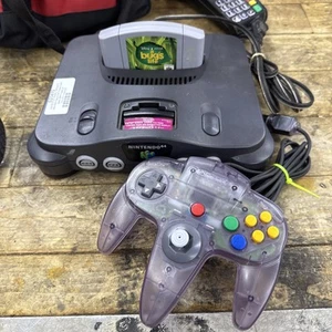 Nintendo 64 Bundle 1 Controller Power Cable NUS-001 USA Vintage Lot Bug’s Life - Picture 1 of 8