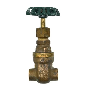 Jenkins Bro. Gate Valve  1/2" Sweat  125 WSP Steam  200 OGW WOG  New Old Stock - Picture 1 of 6