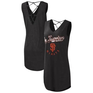 Women's G-III 4Her by Carl Banks Black San Francisco Giants Game Time Slub Beach - Picture 1 of 5