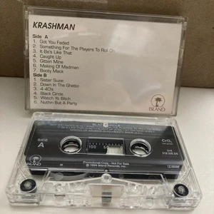 KrashMan - Black Circle Promotional Cassette Tape Full Album EUC Island Records - Picture 1 of 3