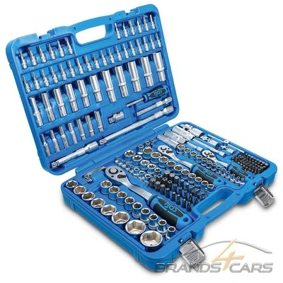 BGS STECKSCHLÜSSELSATZ 192 TLG 1/2" 3/8" 1/4" WERKZEUGKOFFER SECHSKANT - Bild 1 von 4