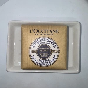 L'occitane Jabón Extra Suave Leche de Karité 3.5 OZ Sellado con Jabón para Plato de Cerámica Nuevo - Imagen 1 de 3