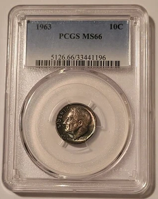 1963 Roosevelt Dime MS66 PCGS Toned - Image 1 of 4