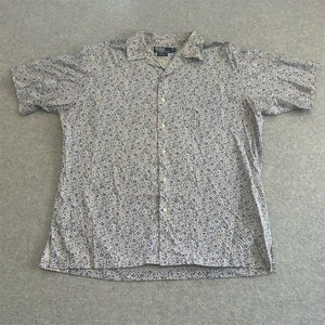 Ralph Lauren Short Sleeve Button-Up Shirt Men's Large Blue Floral Caldwell - Picture 1 of 7