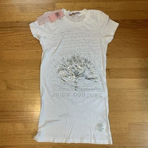 Juicy Couture Pam Gela Tree Kurzarm Logo Jrsy 2 Shirt weiß Damen Medium - Bild 1 von 6