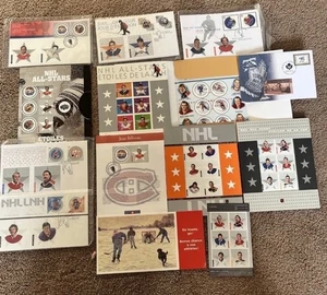 Canada Post NHL All-Stars massives Briefmarkenlot verschiedene Jahre - Bild 1 von 1