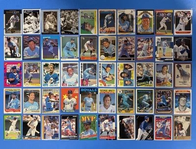 GEORGE BRETT ~ Lote de (50) Tarjetas - Sin Duplicados ~ KANSAS CITY ROYALS ~ HOF v2 Foto 1 de 4