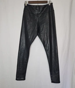 Hollister Faux Leather Leggings Black M Ultra High Rise Y2K Baddie Streetwear - Picture 1 of 5