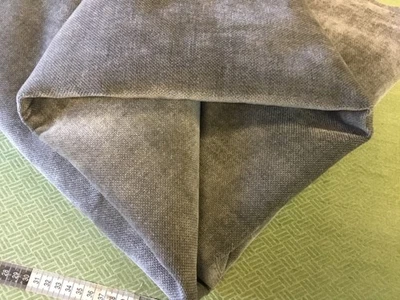 Designer guild by meter fabric Remnant velvety weave mid grey - Image 1 of 3