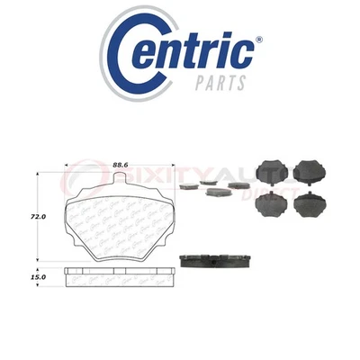 Centric Semi Metallic Brake Pads w Shim for 1974 Land Rover Range Rover 3.5L zy - Imagem 1 de 4