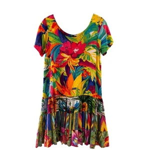 Vestido Hawaiano Jams World Hattie Mujer Cintura Caída Colorido Brillante Hecho en EE. UU. Grande - Imagen 1 de 5