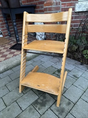 Stokke Tripp Trapp Light  Wood Wooden Adjustable High Chair - Image 1 of 4