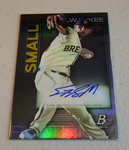 2020 Bowman Platinum Top Prospects Auto Ethan Small #TOP-91 Brewers - Bild 1 von 2
