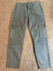 Boston Proper Hose Damen 0 grün Mid Rise Cargo verziert Grunge 90er - Bild 1 von 12