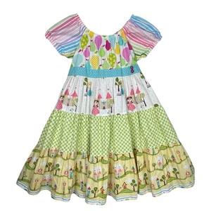 Laura Kae Designs Party Dress Girls Sz 8 Fairytale Princess Mixed Media Novelty - Picture 1 of 7