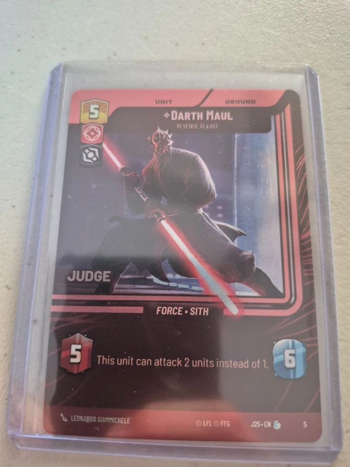 Star Wars Unlimited TCG JUDGE DARTH MAUL PROMO FOIL FREE SHIPPING CCG - Image 1 of 1