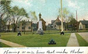 MT. VERNON NY SOLDATENDENKMAL 1907 P/C - Bild 1 von 2