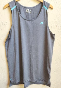 Russell T-Shirt Herren Medium Training Fit Grau Muskel Activewear Gym Tank Top - Bild 1 von 6