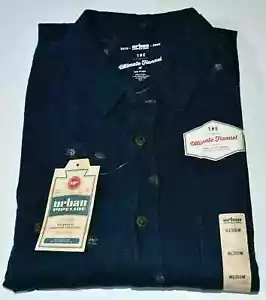 Urban Pipeline Men's Patterned Ultimate Flannel Shirt Navy - Picture 1 of 1