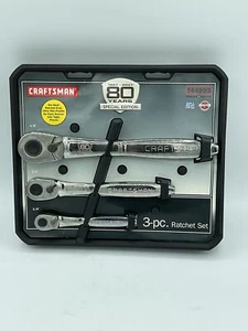 Craftsman 1/4, 3/8, 1/2” Thin Profile Ratchet 80 Years Set # 44993 - USA - NOS - Picture 1 of 10