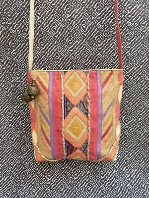 Vintage Sharif Colorful Mixed Pattern Print Leather Handbag 1990's - Image 1 of 4