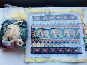 Coleshill Collection Needlepoint Kit Elephant Boho MCM Multicolor 11” Por 14.5” - Imagen 1 de 9
