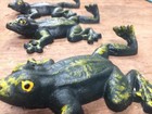 SET of 3 CLIMBING TREE FROG HOOKS Hand Painted green, coat robe towel wall hook