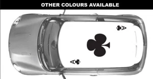 Mini Cooper Roof Ace of Clubs graphics stickers decals Jcw R50 R53 R55 R56 F56 - Picture 1 of 6