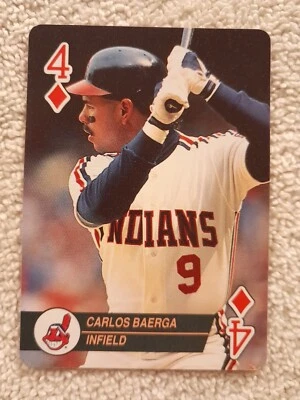 Carlos Baerga 1993 Bicycle Aces #4D  Cleveland Indians - Image 1 of 2