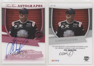 2012 Press Pass Fanfare Auto Red /25 Joe Nemechek #JN Auto