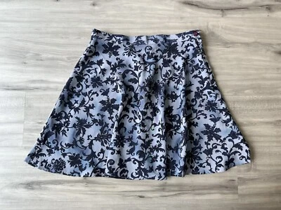 Falda acampanada ligera vintage All That Jazz para mujer talla 11/12 azul floral Foto 1 de 4