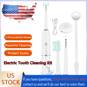 Electric Tooth Cleaning Kit Ultrasonic Dental Scaler Plaque Calculus Remover - Picture 1 of 10