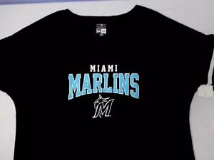 Women's New Era Black MLB Miami Marlins Jersey Style Blouse XXL NWT - Picture 1 of 6